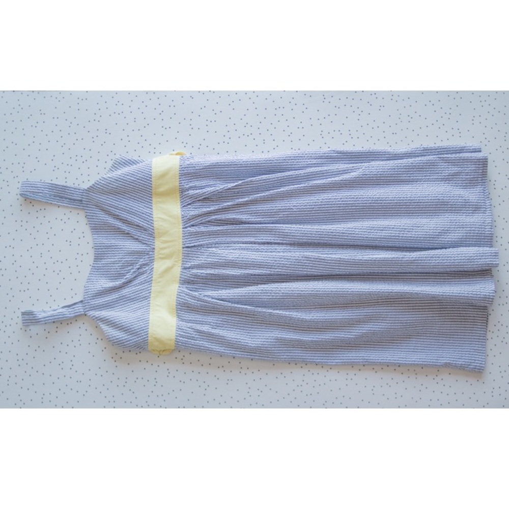 Gray Gingham Seersucker Dress